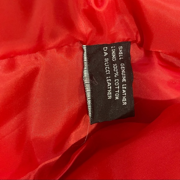 NEW DaRucci Light Weight Leather Jacket- Red, Size 4XL - Picture 9 of 14